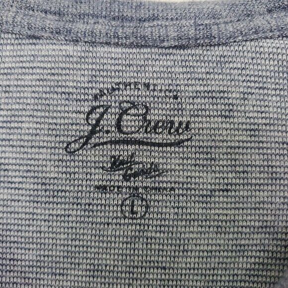 J. Crew Knitted Goods Tee Long Sleeve T-Shirt Heather Blue Color Size Large - Picture 3 of 16